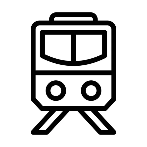 Kişisel Ticari Kullanım Için Tren Vektörü Kalın Çizgi Simgesi — Stok Vektör