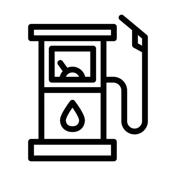 Ícone Grosso Linha Vetor Posto Gasolina Para Uso Pessoal Comercial — Vetor de Stock