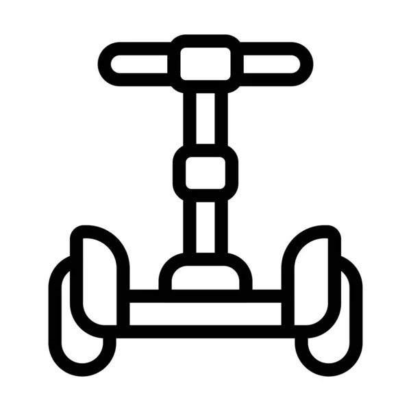 Segway Vector Thick Line Icon Personal Commercial Use — 스톡 벡터