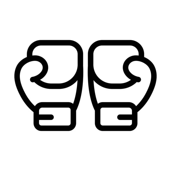 Boxing Gloves Vector Thick Line Icon Personal Commercial Use — Stockový vektor