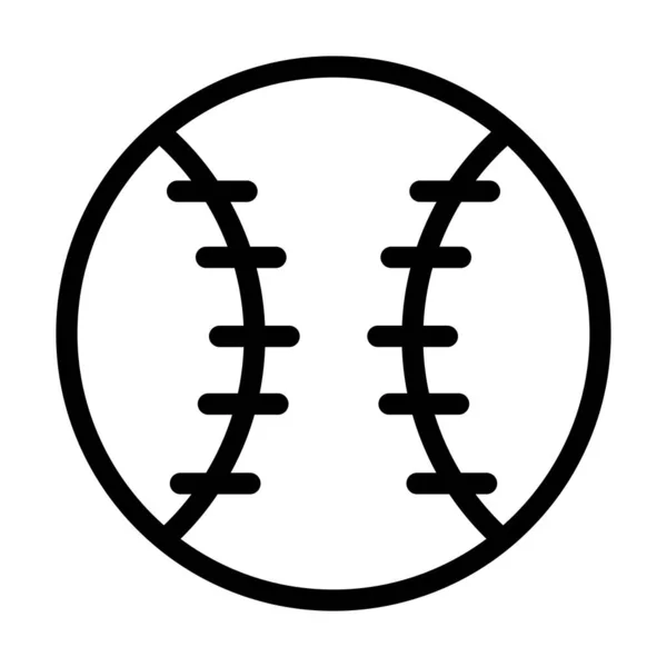 Icône Ligne Épaisse Vecteur Baseball Pour Usage Personnel Commercial — Image vectorielle