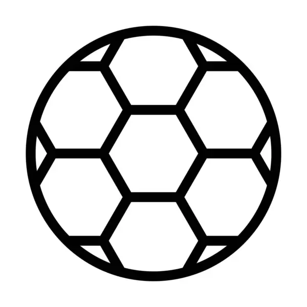 Vector Fútbol Línea Gruesa Icono Para Uso Personal Comercial — Vector de stock