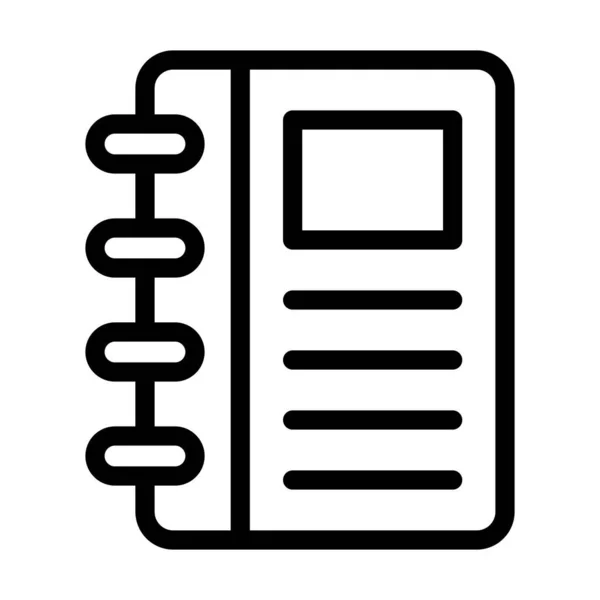 Ikon Garis Tebal Vektor Diary Untuk Penggunaan Pribadi Dan Komersial - Stok Vektor