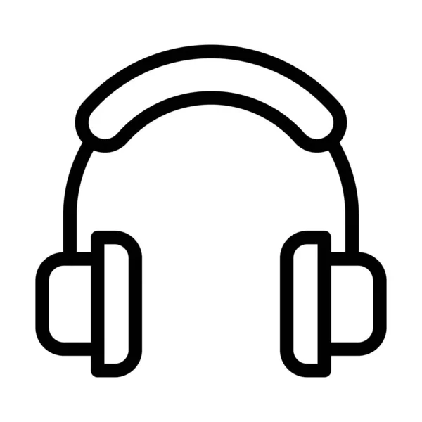 Icône Ligne Épaisse Vecteur Écouteurs Pour Usage Personnel Commercial — Image vectorielle