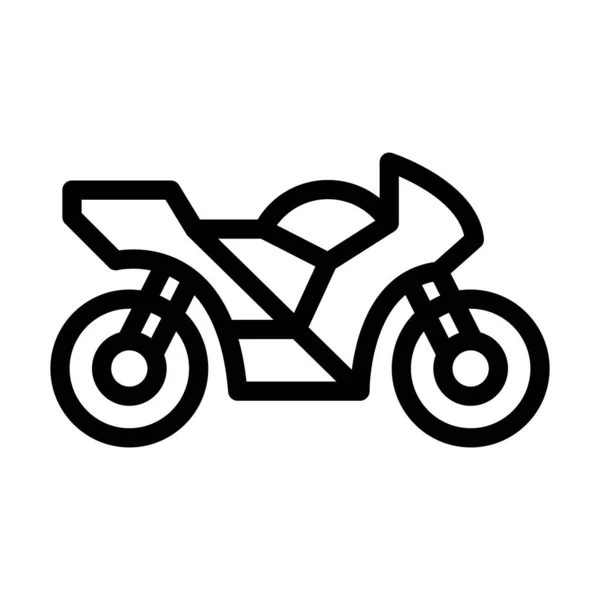 Bike Vector Silná Čára Ikona Pro Osobní Komerční Použití — Stockový vektor