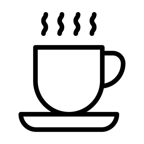 Καφές Κύπελλο Διάνυσμα Παχιά Γραμμή Εικονίδιο Για Προσωπική Και Εμπορική — Διανυσματικό Αρχείο