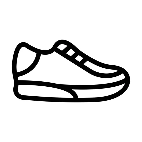 Ikon Garis Tebal Sneakers Vector Untuk Penggunaan Pribadi Dan Komersial - Stok Vektor
