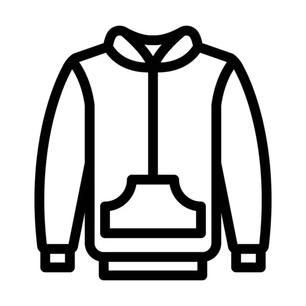 Hoodie Vector Thick Line Icon Personal Commercial Use — стоковый вектор