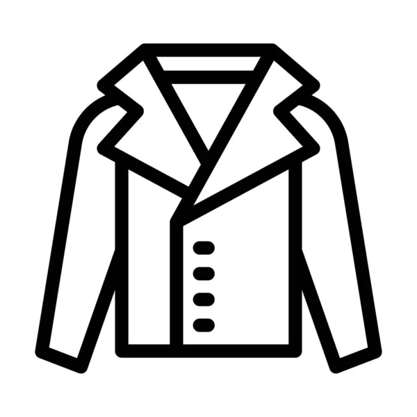 Coat Vector Thick Line Icono Para Uso Personal Comercial — Archivo Imágenes Vectoriales