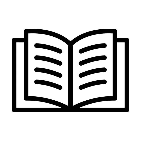 Buch Vector Thick Line Icon Für Den Persönlichen Und Kommerziellen — Stockvektor