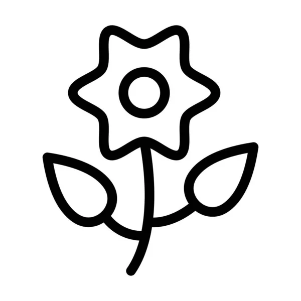 Ikona Wektora Kwiatów Gruba Linia Użytku Osobistego Handlowego — Wektor stockowy