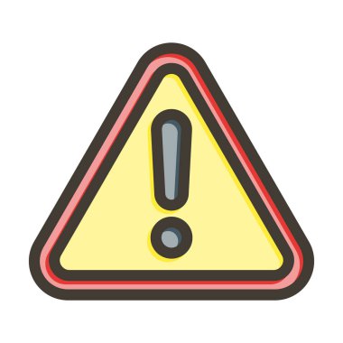 Kişisel ve Ticari Kullanım İçin Renklerle Dolu Uyarı İşareti Kalın Çizgisi