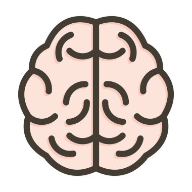 Nöroloji Kalın Çizgisi Kişisel ve Ticari Kullanım İçin Renklerle Dolu