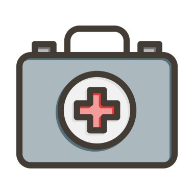 İlk Yardım Kutusu Kalın Hattı Kişisel ve Ticari Kullanım İçin Renkler Dolduruldu