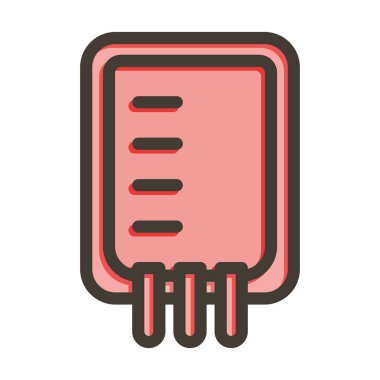 Kan Torbası Kalın Çizgisi Kişisel ve Ticari Kullanım İçin Renklerle Dolu