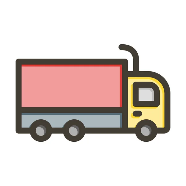 トラック太いラインは 個人的および商業的な使用のための色を記入 — ストックベクタ