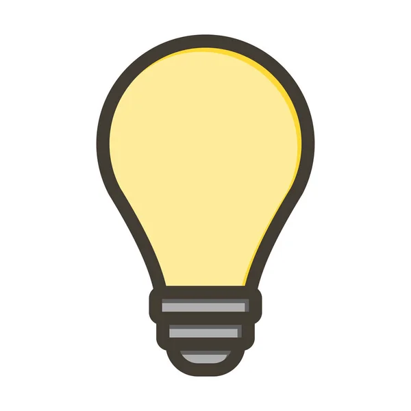 Garis Tebal Bulb Cahaya Warna Yang Diisi Untuk Penggunaan Pribadi - Stok Vektor