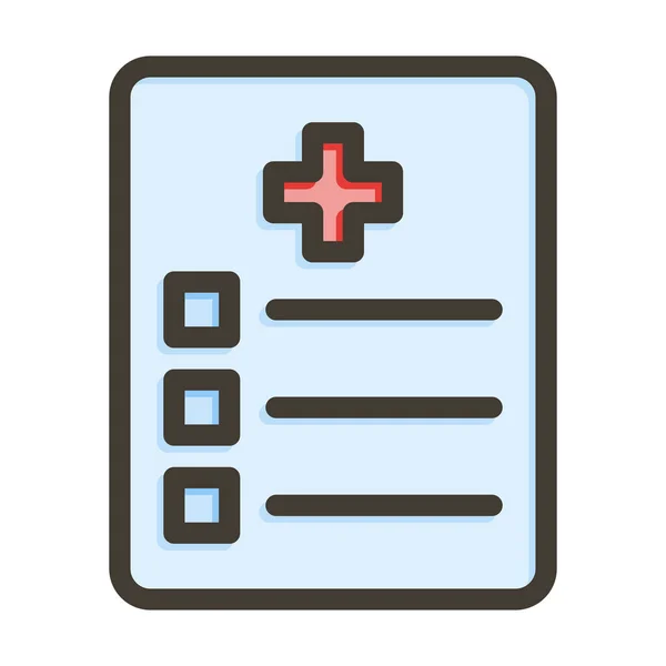 医療チャート 個人用および商業用の太線充填色 — ストックベクタ