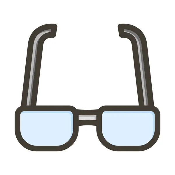 Brillen Dicke Linie Gefüllte Farben Für Den Persönlichen Und Kommerziellen — Stockvektor