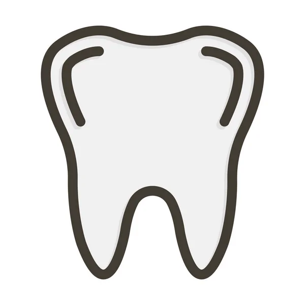 Толстая Линия Зубов Заполненные Цвета Личного Коммерческого Использования — стоковый вектор