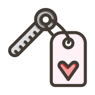 Anahtarlık Kalın Çizgisi Kişisel ve Ticari Kullanım İçin Renklerle Dolu