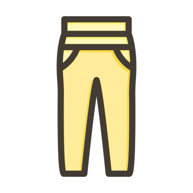 Pantolon Kalın Çizgisi Kişisel ve Ticari Kullanım İçin Renklerle Dolu