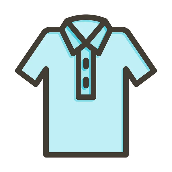 Tシャツ太いラインは 個人的および商業的な使用のための色を記入 — ストックベクタ
