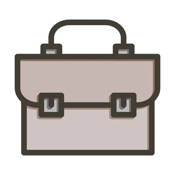 Briefcase Dikke Lijn Gevulde Kleuren Voor Persoonlijk Commercieel Gebruik — Stockvector