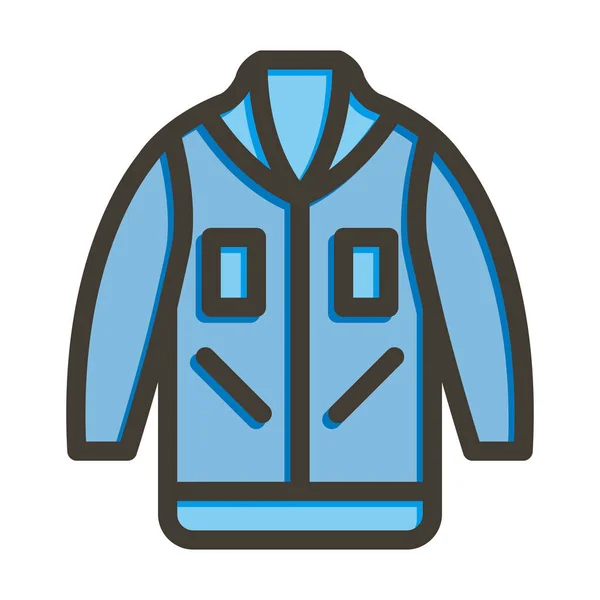 ジャケット太いラインは 個人的および商業的な使用のための色を記入 — ストックベクタ
