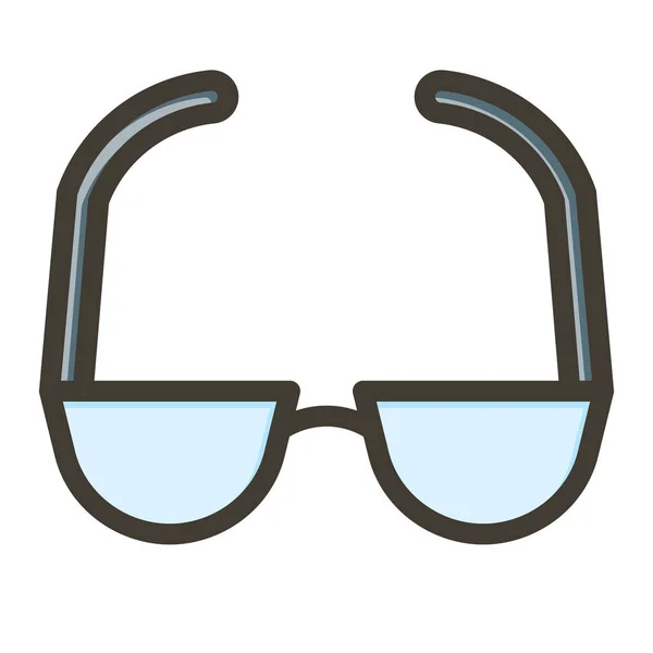 Čtení Brýle Tlusté Čáry Plněné Barvy Pro Osobní Komerční Použití — Stockový vektor
