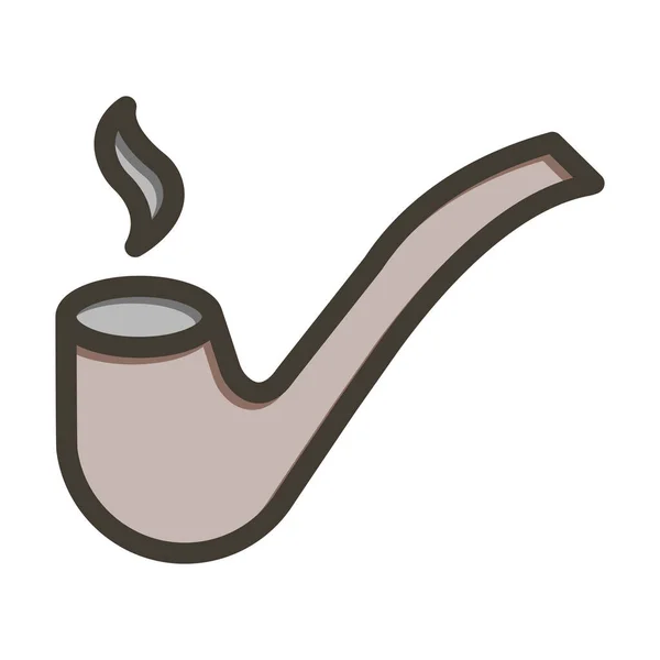 Толстая Линия Курения Заполненные Цвета Личного Коммерческого Использования — стоковый вектор