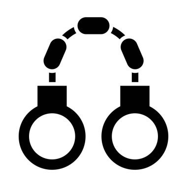 Kişisel ve ticari kullanım için Kelepçe Vektörü Glyph Simgesi