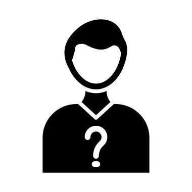 Kişisel ve Ticari Kullanım İçin Kayıp Kişi Vektörü Glyph Simgesi