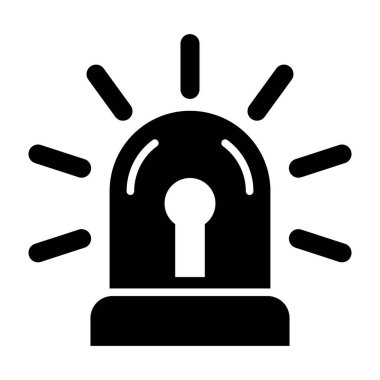 Kişisel ve ticari kullanım için Siren Vektörü Kabartma Simgesi