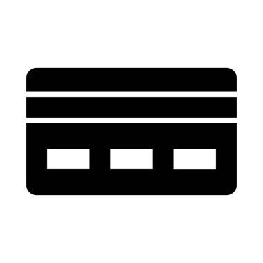 Kişisel ve Ticari Kullanım İçin Kredi Kart Vektörü Glyph Simgesi