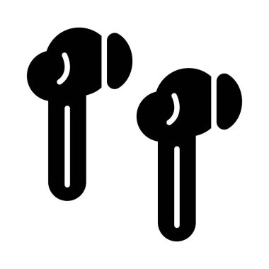 Kişisel ve Ticari Kullanım İçin Kulaklık Vektörü Glyph Simgesi