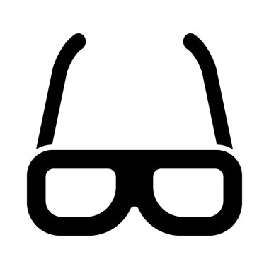 Kişisel ve Ticari Kullanım İçin 3d Gözlük Vektörü Glyph Simgesi