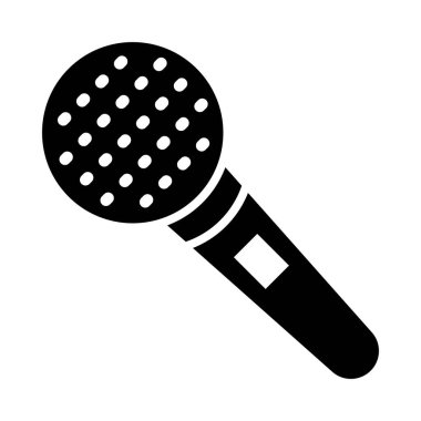 Kişisel ve Ticari Kullanım İçin Karaoke Vektörü Glyph Simgesi