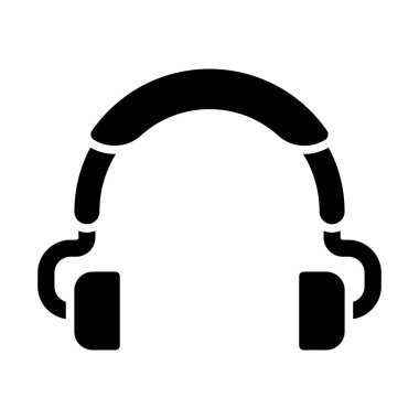Kişisel ve ticari kullanım için kulaklık vektörü kabartma simgesi