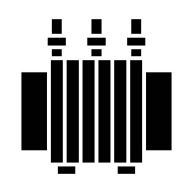 Kişisel ve ticari kullanım için Güç Transformatörü Vektör Kabartma Simgesi