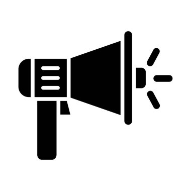 Kişisel ve ticari kullanım için duyuru Vektörü Glyph Simgesi