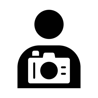 Kişisel ve ticari kullanım için Kameraman Vektör Kabartma Simgesi