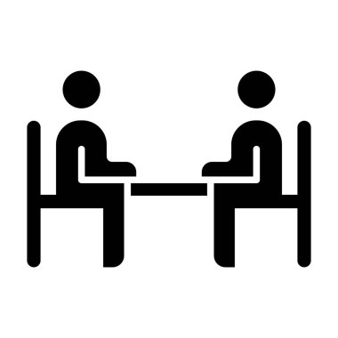 Kişisel ve ticari kullanım için Röportaj Vektörü Glyph Simgesi