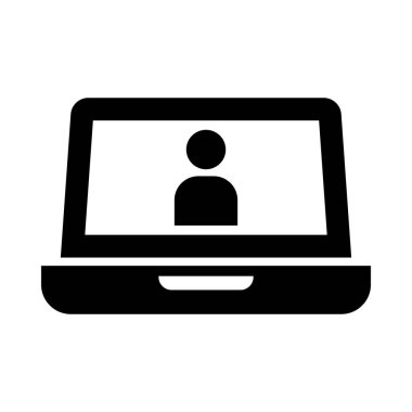 Kişisel ve ticari kullanım için dizüstü bilgisayar vektörü kabartma simgesi