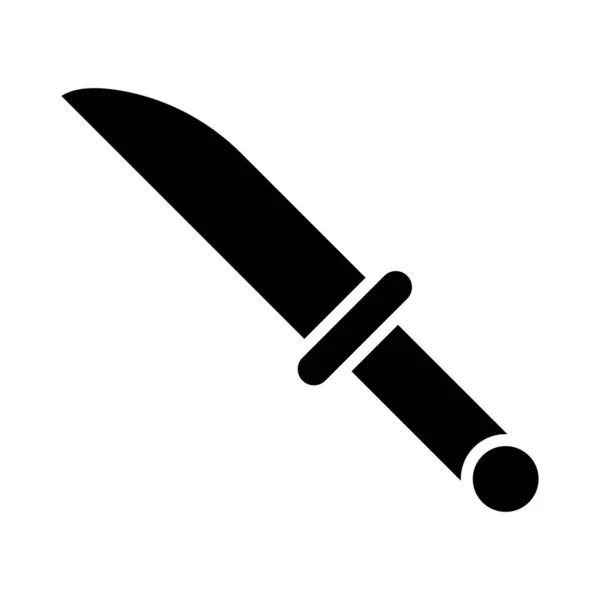 Icono Del Glifo Del Vector Del Cuchillo Para Uso Personal — Vector de stock