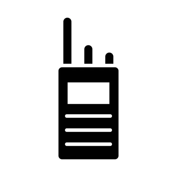 Walkie Talkie Vector Glyph Icon Personal Commercial Use — 스톡 벡터