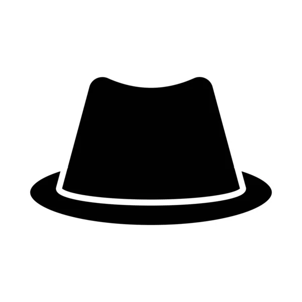 Detektiv Hat Vector Glyph Ikona Pro Osobní Komerční Použití — Stockový vektor