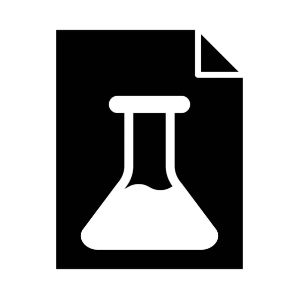 Wetenschapsrapport Vector Glyph Icon Voor Persoonlijk Commercieel Gebruik — Stockvector
