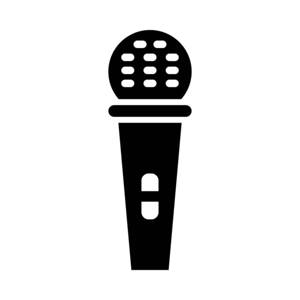 Microfon Vector Glyph Icon Pentru Personal Comercial — Vector de stoc