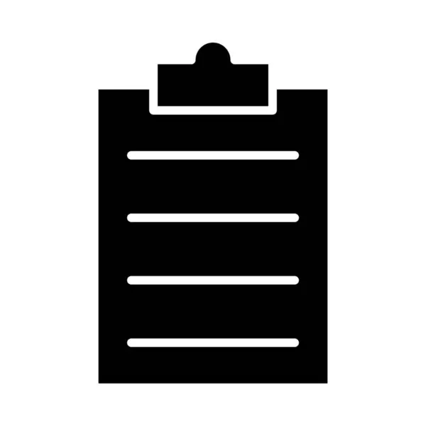 Clipboard Vector Glyph Icon Para Uso Pessoal Comercial — Vetor de Stock